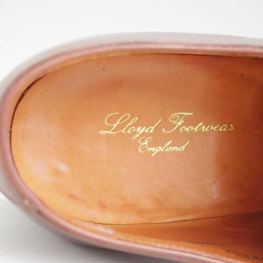 極上★クロケット&ジョーンズ 7E【★ロイドフットウェア別注/Lloyd Footwear】Vフロント/プレーントゥ/カーフ/濃茶/Crockett&Jones★l387