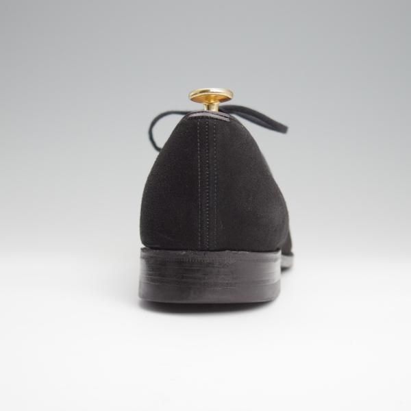 極上★チャーチ 75F/UK7.5【旧チャーチ★3都市ロゴ/84ラスト】ストレートチップ/スエード/黒/メンズ/Church's★l389