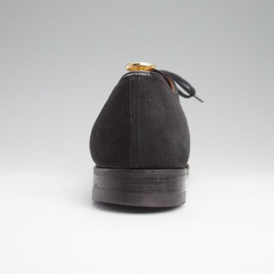 極上★チャーチ 75F/UK7.5【旧チャーチ★3都市ロゴ/84ラスト】ストレートチップ/スエード/黒/メンズ/Church's★l389