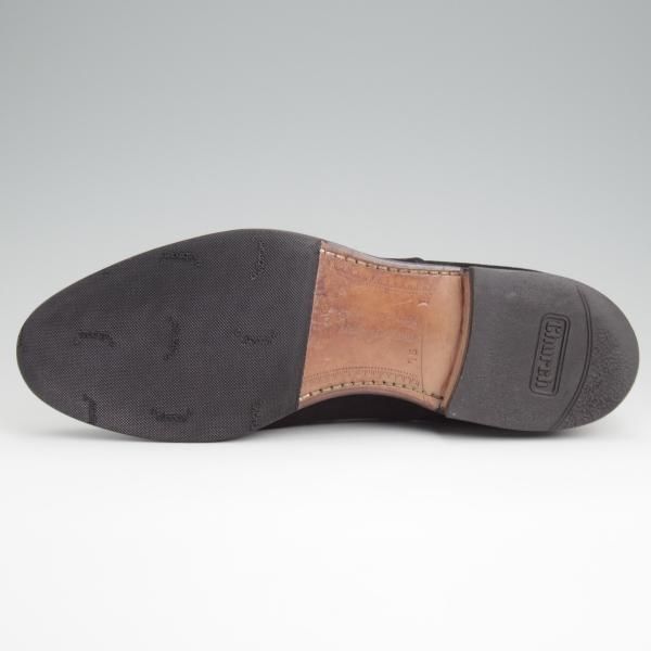 極上★チャーチ 75F/UK7.5【旧チャーチ★3都市ロゴ/84ラスト】ストレートチップ/スエード/黒/メンズ/Church's★l389