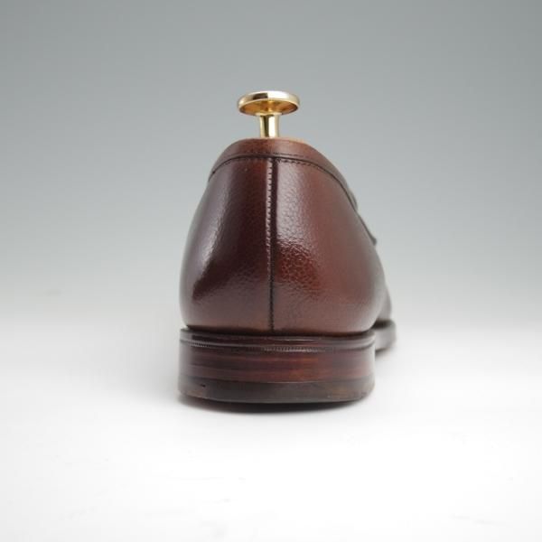 美品★クロケット&ジョーンズ 7.5E【定価￥110,000-★BOSTON 2/ボストン】コインローファー/シボ革/濃茶/Crockett&Jones★l391