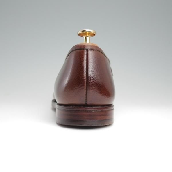 美品★クロケット&ジョーンズ 7.5E【定価￥110,000-★BOSTON 2/ボストン】コインローファー/シボ革/濃茶/Crockett&Jones★l391