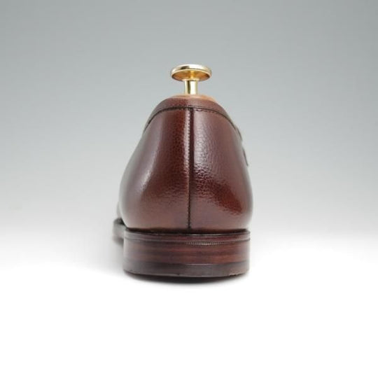 美品★クロケット&ジョーンズ 7.5E【定価￥110,000-★BOSTON 2/ボストン】コインローファー/シボ革/濃茶/Crockett&Jones★l391