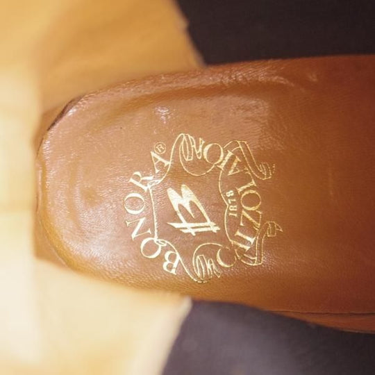 極上★(伊)BONORA/ボノーラ SIZE 41.5【★サイドゴアブーツ/黒】カーフ/メンズ★l392