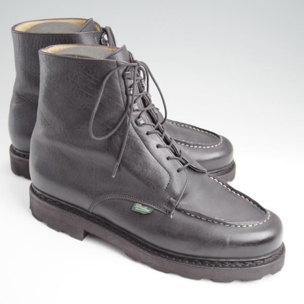 極美品★パラブーツ SIZE 7.5【モデル定価￥104,500-★ESTNATION別注/シュリンクレザー仕様のBEAULIEU】ボーリュー/黒/Paraboot★l393