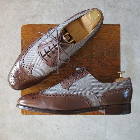 極上★(英)アルフレッド・サージェント UK8.5/US9E【貴重★ブルックスブラザーズ別注/Peal&co】フルブローグ/87ラスト/濃茶/メンズ★l395
