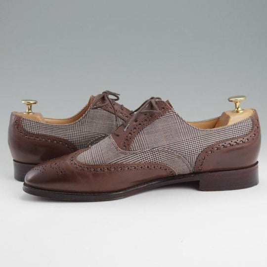極上★(英)アルフレッド・サージェント UK8.5/US9E【貴重★ブルックスブラザーズ別注/Peal&co】フルブローグ/87ラスト/濃茶/メンズ★l395