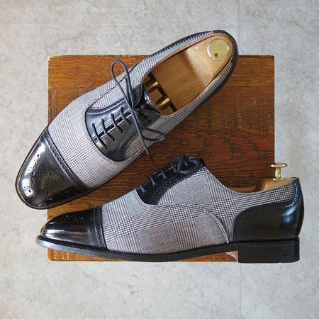 美品★(英)アルフレッド・サージェント UK8.5/US9E【貴重★ブルックスブラザーズ別注/Peal&co】セミブローグ/87ラスト/黒/メンズ★l396