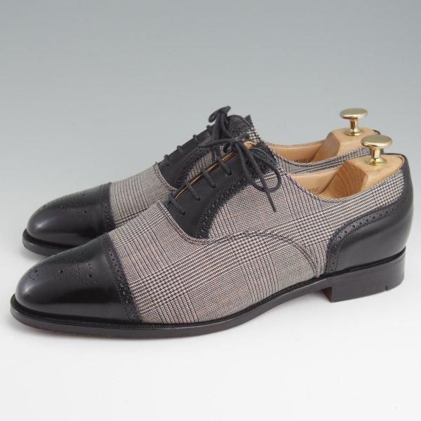 美品★(英)アルフレッド・サージェント UK8.5/US9E【貴重★ブルックスブラザーズ別注/Peal&co】セミブローグ/87ラスト/黒/メンズ★l396