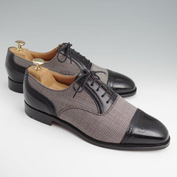 美品★(英)アルフレッド・サージェント UK8.5/US9E【貴重★ブルックスブラザーズ別注/Peal&co】セミブローグ/87ラスト/黒/メンズ★l396