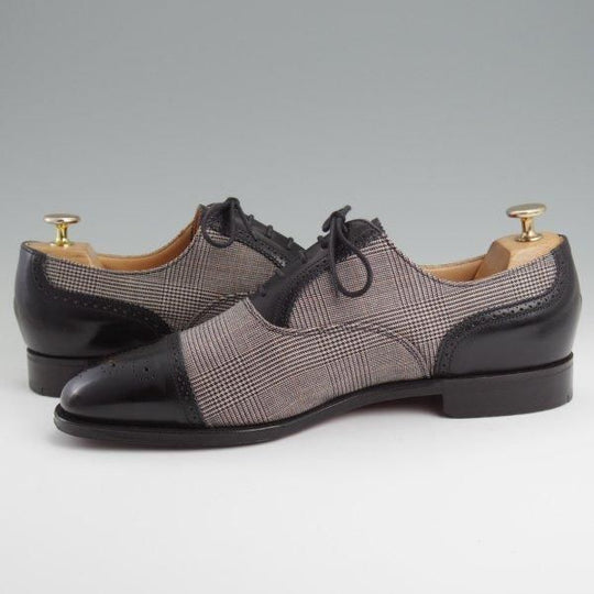 美品★(英)アルフレッド・サージェント UK8.5/US9E【貴重★ブルックスブラザーズ別注/Peal&co】セミブローグ/87ラスト/黒/メンズ★l396