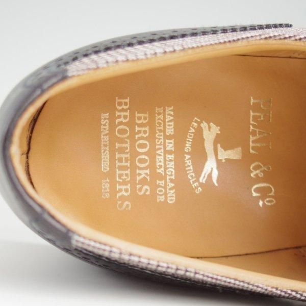 美品★(英)アルフレッド・サージェント UK8.5/US9E【貴重★ブルックスブラザーズ別注/Peal&co】セミブローグ/87ラスト/黒/メンズ★l396