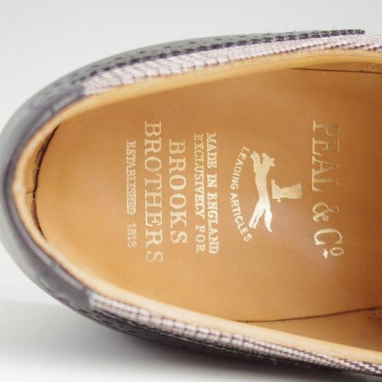 美品★(英)アルフレッド・サージェント UK8.5/US9E【貴重★ブルックスブラザーズ別注/Peal&co】セミブローグ/87ラスト/黒/メンズ★l396