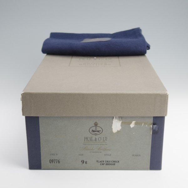 美品★(英)アルフレッド・サージェント UK8.5/US9E【貴重★ブルックスブラザーズ別注/Peal&co】セミブローグ/87ラスト/黒/メンズ★l396