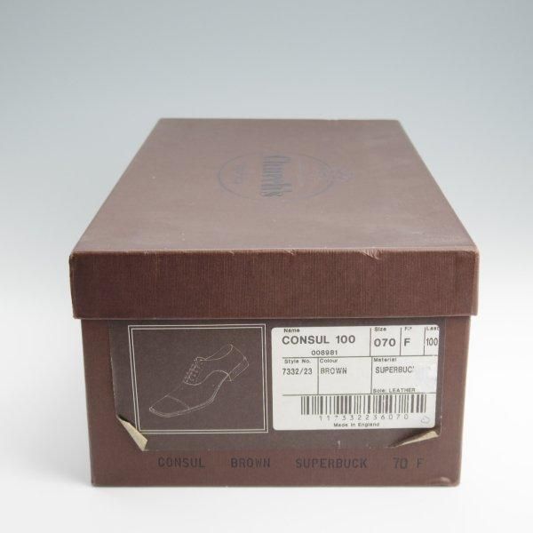 極美品★チャーチ 70F/UK7【貴重★100ラスト/CONSUL/(英)C.F.ステッド社のスーパーバック】コンサル/ストレートチップ/Church's★l397