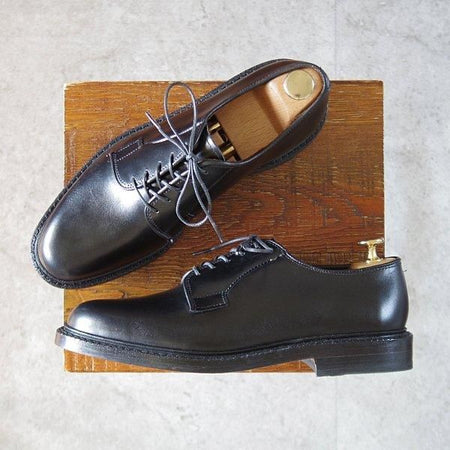 未使用★(米)アレンエドモンズ 6.5D【定価￥85,800-★Leeds/プレーントゥ】カーフ/黒/メンズ/ALLEN EDMONDS★l398