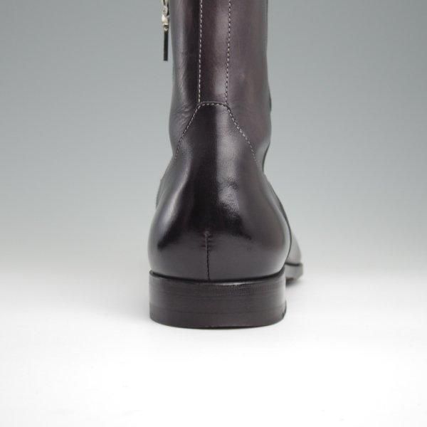 極上★(伊)サントーニ SIZE 7【黒系パティーヌ★サイドジップブーツ】10917/カーフ/メンズ/Santoni★l400