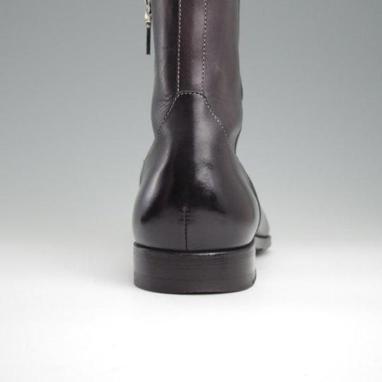 極上★(伊)サントーニ SIZE 7【黒系パティーヌ★サイドジップブーツ】10917/カーフ/メンズ/Santoni★l400