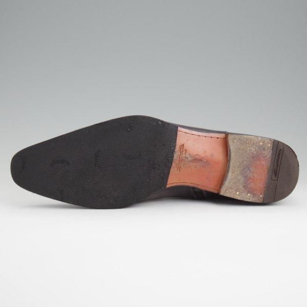 極上★(伊)サントーニ SIZE 7【黒系パティーヌ★サイドジップブーツ】10917/カーフ/メンズ/Santoni★l400