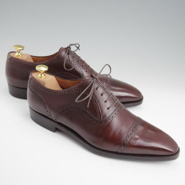 ★(仏)Corthay/コルテ SIZE 8【定価￥225,500-★BUCY/クォーターブローグ】濃茶/カーフ/メンズ★l402