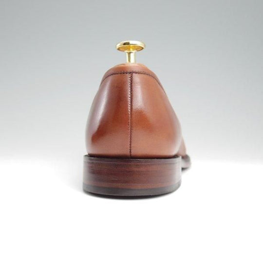 極美品★(英)Loake/ローク 8F【★WHITEHALL/コインローファー】025ラスト/カーフ/茶/メンズ★l403