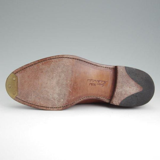 極美品★(英)Loake/ローク 8F【★WHITEHALL/コインローファー】025ラスト/カーフ/茶/メンズ★l403