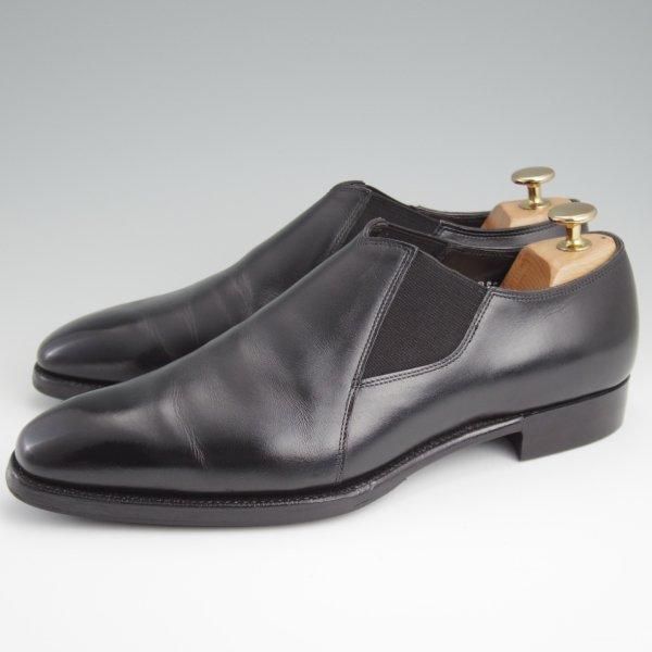 極上★三陽山長 SIZE 7.5【定価￥80,300-★容之介/YONOSUKE】R309ラスト/サイドエラスティック/カーフ/黒/メンズ/Sanyo Yamacho★l404
