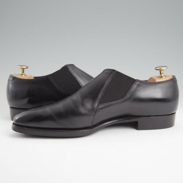 極上★三陽山長 SIZE 7.5【定価￥80,300-★容之介/YONOSUKE】R309ラスト/サイドエラスティック/カーフ/黒/メンズ/Sanyo Yamacho★l404
