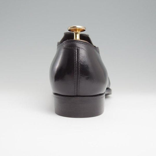 極上★三陽山長 SIZE 7.5【定価￥80,300-★容之介/YONOSUKE】R309ラスト/サイドエラスティック/カーフ/黒/メンズ/Sanyo Yamacho★l404