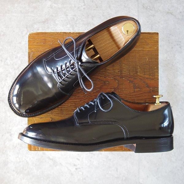 美品★オールデン 8.5D【定価￥182,600-★コードバン仕様/ミリタリーラスト】(宇都宮)MUSEUM ARK別注/5367/プレーントゥ/黒/ALDEN★l409