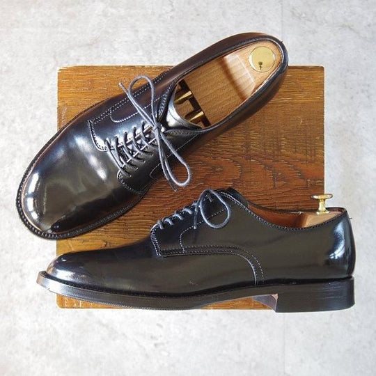 美品★オールデン 8.5D【定価￥182,600-★コードバン仕様/ミリタリーラスト】(宇都宮)MUSEUM ARK別注/5367/プレーントゥ/黒/ALDEN★l409