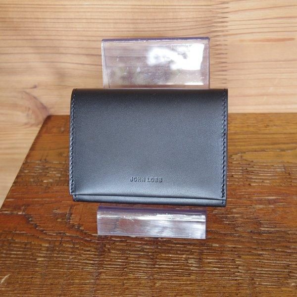 未使用★ジョンロブ 名刺入れ【★ヨーロッパ向け名刺サイズのビジネスカードホルダー】カードケース/黒/メンズ/JOHN LOBB★l410