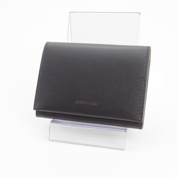 未使用★ジョンロブ 名刺入れ【★ヨーロッパ向け名刺サイズのビジネスカードホルダー】カードケース/黒/メンズ/JOHN LOBB★l410