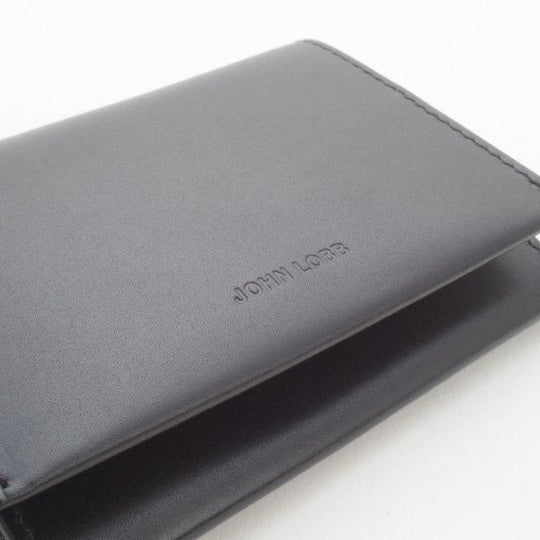 未使用★ジョンロブ 名刺入れ【★ヨーロッパ向け名刺サイズのビジネスカードホルダー】カードケース/黒/メンズ/JOHN LOBB★l410