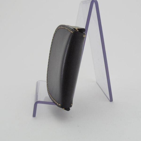 ほぼ未使用★万双【定価￥9,680-★ブライドルレザー仕様/コインケース/馬蹄型】小銭入れ/レザー/本革/黒/メンズ★l411