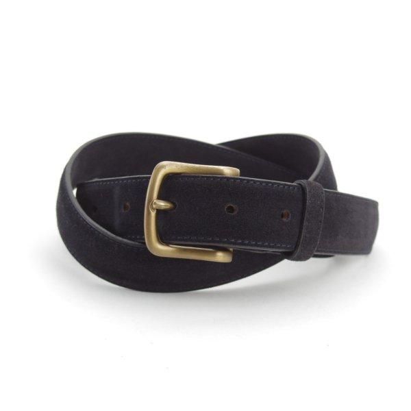 極上★エドワードグリーン フリーサイズ（サイズ調整可能）【★ベルト/スエード/紺】メンズ/革/レザー/EDWARD GREEN★l412