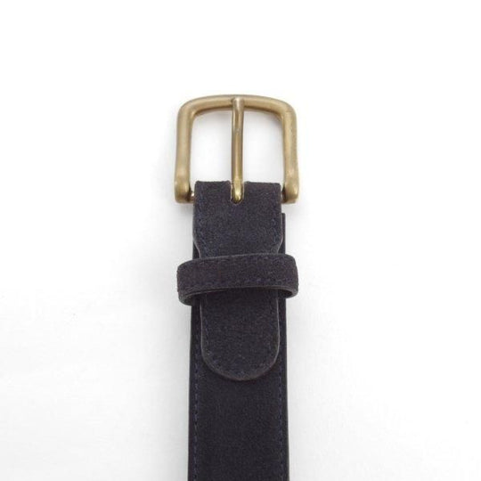 極上★エドワードグリーン フリーサイズ（サイズ調整可能）【★ベルト/スエード/紺】メンズ/革/レザー/EDWARD GREEN★l412