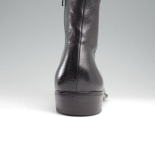 極上★(伊)BONORA/ボノーラ SIZE 42【貴重★サイドジップブーツ/黒】シボ革/メンズ★l413
