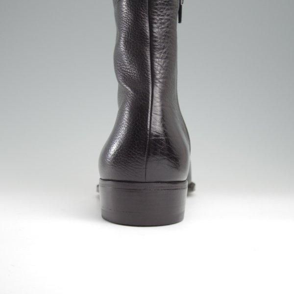 極上★(伊)BONORA/ボノーラ SIZE 42【貴重★サイドジップブーツ/黒】シボ革/メンズ★l413