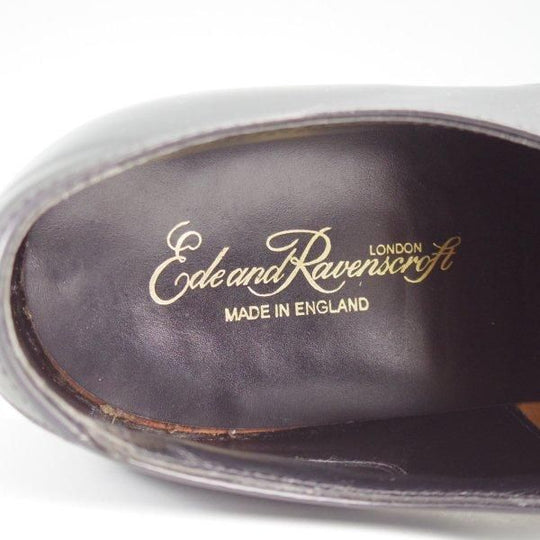 極上★(英)Ede&Ravenscroft 8E【貴重★ロイヤルワラント4つ時代/プレーントゥ/CHELSEA】黒/イード&レベンスクロフト/CHEANEY★l415