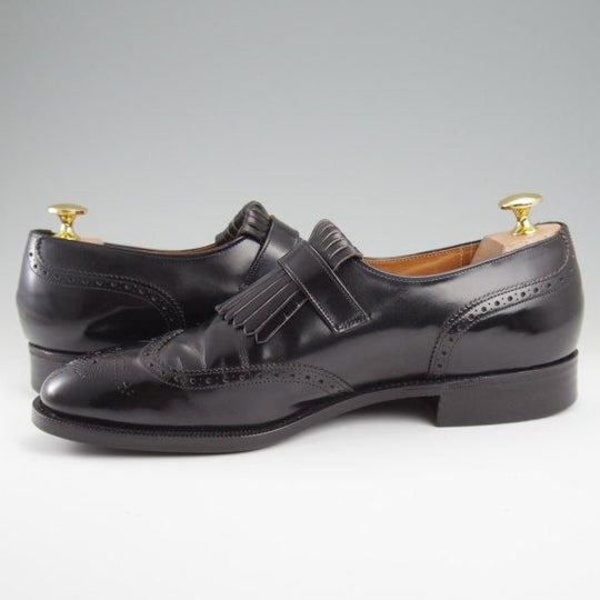 ★チャーチ 75F/UK7.5【旧チャーチ★ブックバインダーカーフ/Stafford】3都市ロゴ/69Rラスト/キルトモンク/黒/メンズ/Church's★l417