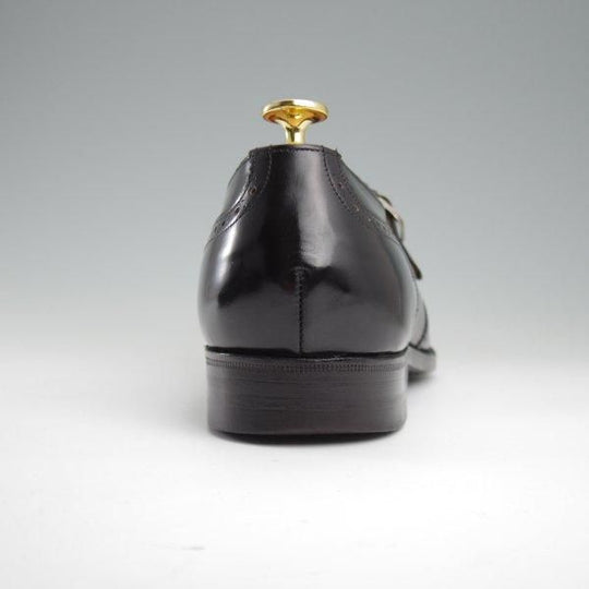 ★チャーチ 75F/UK7.5【旧チャーチ★ブックバインダーカーフ/Stafford】3都市ロゴ/69Rラスト/キルトモンク/黒/メンズ/Church's★l417