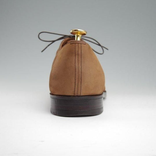 極上★チャーチ 80F/UK8【旧チャーチ★Barcroft/バークロフト】84ラスト/3都市ロゴ/パンチドキャップトゥ/ヌバック/茶/Church's★l418