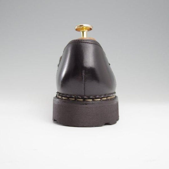 極美品★パラブーツ SIZE 8【定価￥94,600-★ランス/REIMS】ノアール/NOIR/コインローファー/リスレザー/黒/メンズ/Paraboot★l419