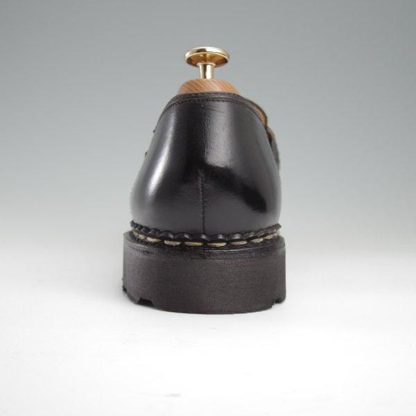 極美品★パラブーツ SIZE 8【定価￥94,600-★ランス/REIMS】ノアール/NOIR/コインローファー/リスレザー/黒/メンズ/Paraboot★l419