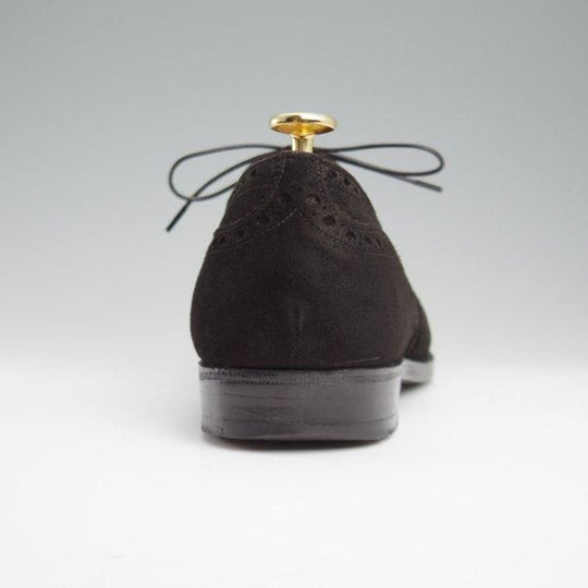 極上★チャーチ 80F/UK8【旧チャーチ★HICKSTEAD/ヒックステッド】84ラスト/3都市ロゴ/フルブローグ/スエード/黒/メンズ/Church's★l420