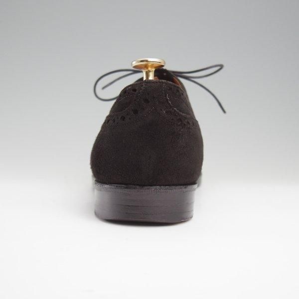 極上★チャーチ 80F/UK8【旧チャーチ★HICKSTEAD/ヒックステッド】84ラスト/3都市ロゴ/フルブローグ/スエード/黒/メンズ/Church's★l420