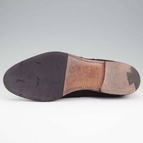 極上★チャーチ 80F/UK8【旧チャーチ★HICKSTEAD/ヒックステッド】84ラスト/3都市ロゴ/フルブローグ/スエード/黒/メンズ/Church's★l420