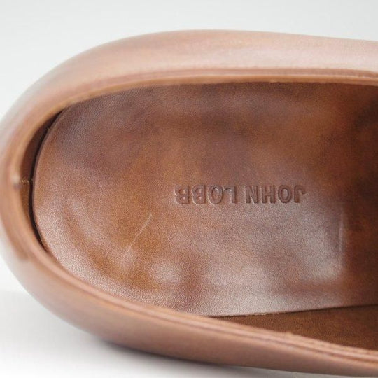 美品★ジョンロブ 6E【定価￥397,100-★プレステージライン/Marldon/7000ラスト】ミュージアムカーフ/ホールカット/茶/JOHN LOBB★l424