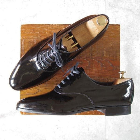 極美品★ジョンロブ 8.5E【貴重★CALISTO/カリスト/8695ラスト】プレーントゥ/パテントレザー/黒/メンズ/JOHN LOBB★l427